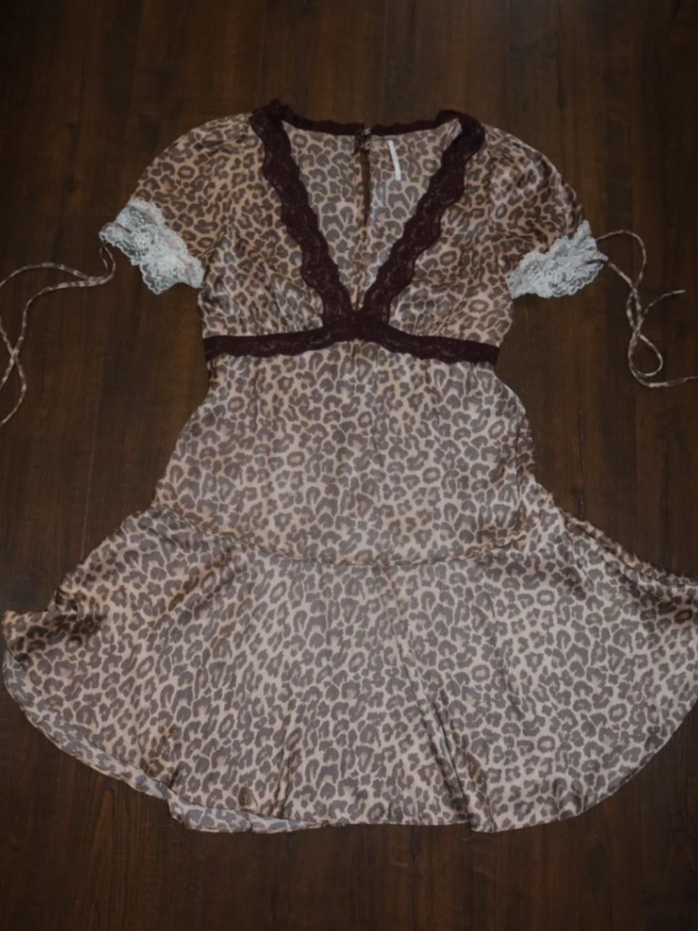 Free People cheetah silk dress